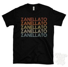 CAMISETA ZANELLATO ESTILO RETRO REPETIDO Hombre y Mujer Novedad Genial Nombre Regalo