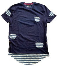 Camisetas para hombre marca de diseñador "bien establecidas" talla XXXL azul marino con parches