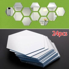 Azulejos de espejo mosaico pegatinas de pared autoadhesivas dormitorio reflectantes 3D arte calcomanías