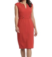 London Times Mujer Talla Grande Extendida Hombro Hebilla Cintura Funda Midi-Nueva