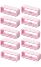 Correa de reloj lazos,10 piezas soporte de correa de reloj de silicona repuesto 20 mm rosa