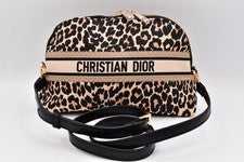 Christian Dior Belleza Mitzah Leopardo Cosmético Maquillaje Bolsa GWP Bolso de Lona Nuevo