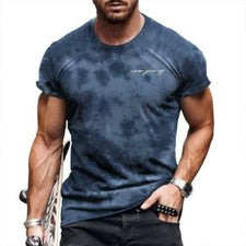 Camiseta Hombres Moda Gráfico Manga Corta Fitness Informal Antigua Camiseta Suave