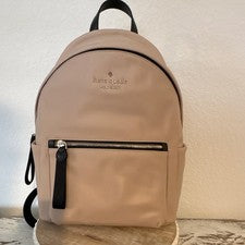 Mochila Kate Spade New York Beige Mujer Clásica Bolso de Diseñador con Cremallera