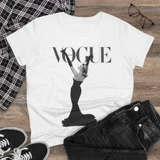 Camiseta gráfica elegante de algodón para mujer