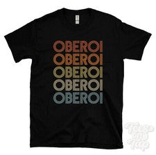 CAMISETA OBEROI ESTILO RETRO REPETIDO Hombre y Mujer Novedad Genial Nombre Regalo