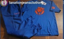Pantalones de chándal para hombre Royal AZUL Y ROJO I Am King estilo conjunto con etiquetas talla mediana nuevos