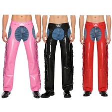 Hombres Pantalones Halloween Pantalones Temáticos Fiesta Vaquero Chaps Flecos Pantalones Moda