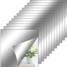 Hojas de espejo autoadhesivas pegatinas de pared flexibles decoración del hogar