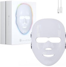 Aimeryup 7 Colores LED Mascarilla Terapia de Luz, Cuidado de la Piel Mascarilla Rejuvenecedora Hogar