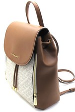 NUEVA MOCHILA MICHAEL KORS PHOEBE Md Bolsillos con Cremallera Cuero/PVC MK Vainilla/Equipaje
