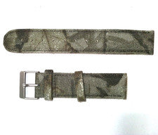 Correa de reloj Wenger de 20 mm con respaldo de cuero camuflado