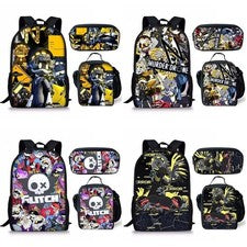 Juego de Mochila Murder Drones UZI Mochila Bolso de Hombro Estuche para Lápices Niños Regalo de NavidadK