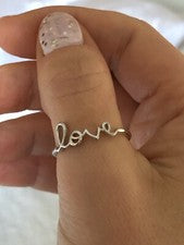 Anillo de amor genuino de plata de ley 925 todos los tamaños.