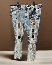 Pantalones de mezclilla Evolution FWRD para hombre ajustados desgastados de moda urbana elásticos 40x34