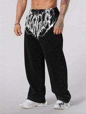 Nuevos pantalones deportivos de estilo americano para hombre Yla's - Pantalones sueltos de pierna recta para correr #A