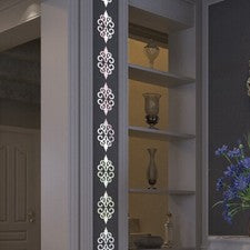 30x 3D Espejo Flor Plata Autoadhesivo Calcomanía Pared Adhesiva Acrílico Decoración del Hogar