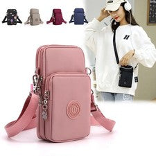 Bandolera de nailon para mujer Bolso para teléfono Pequeño Cartera de hombro Cartera Bolso de viaje Reino Unido