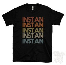 CAMISETA ESTILO RETRO REPETIDA INSTANTÁNEA Hombre y Mujer Novedad Genial Nombre Regalo