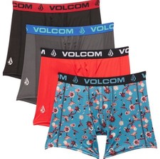 Calzoncillos boxer elásticos volcom para hombre 4pk ROPA INTERIOR Talla Mediana