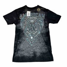 Camiseta para hombre American Fighter M premium atlética negra lucha MMA