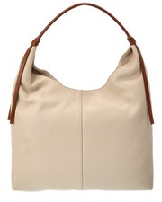 Bolso italiano de cuero Naya con asa superior para mujer beige