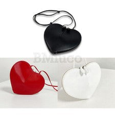 Mujer Moda Mini Bolso Bandolera Forma Amor con Bolso de Hombro Ajustable