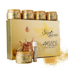 Kit facial Skin Secrets oro 24k 6 pasos fáciles para una piel radiante 310 gm