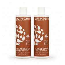 2x Acondicionador de aceite de linaza y manteca de karité Purezero - Cuidado de rizos - Para cabello rizado