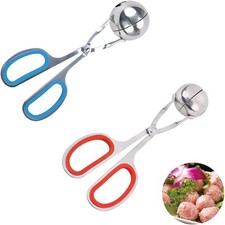 2 Piezas Albóndigas Cuchara Acero Inoxidable para Carne y Masa de Cocina