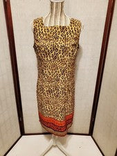 Vestido sin mangas con estampado de guepardo Sag Harbor para mujer talla 8