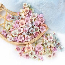 Cabeza de flor de simulación flor de vacaciones hogar hágalo usted mismo decoración 100 piezas decoración