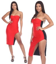 Sexy Hermoso Vestido Midi Para Mujer Tubo Vendaje