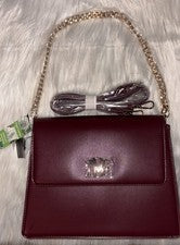 Cartera Bandolera Badgley Mischka Mujer - Doble Bolso/Cartera Vino, Dos Correas Nueva con Etiquetas