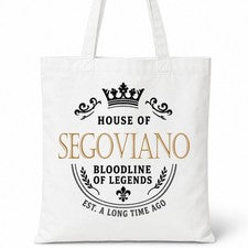 Bolso de Mano House Of SEGOVIANO Nombre Familiar Blanco Regalo de Cumpleaños