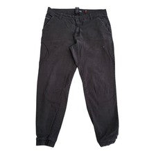 Pantalones Ecko Para Hombre Talla 37x31 Negro Jogger Oscuro Diseñador Lona Etiqueta Atlética 36