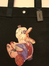 NUEVO Bolso de Mano Coach Pato de Lona Negro F31272