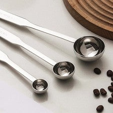 Eficiente cuchara medidora de acero inoxidable para hornear y cocinar