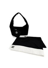 Chanel 26SS AAC054 Bolso de Toalla de Playa Bolsa de Coco Pila de Hombro Negro H