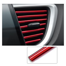 Decoración Interior Coche Salida Ventilación Aire Cubierta Adhesivo Colorido Tira Moldura SU