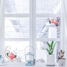 Pegatinas de vidrio calcomanía decoración hogar impermeable diseño desmontable vid