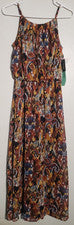 Vestido TACERA Sin Mangas Abstracto Estampado Multicolor Para Mujer Talla Pequeña - PS