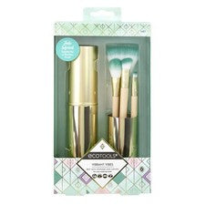 EcoTools Kit de Belleza Vibraciones Vibrantes, Kit de Pinceles de Maquillaje de 5 Piezas
