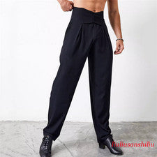 Pantalones de baile para hombre Pantalones rectos Salsa latina Modernos Rumba Tango Salón OL