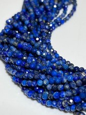 Lapislazuli 3mm Facettierter Edelsteinstrang Top Qualität 40cm Naturstein