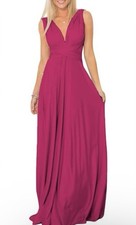 Elegante Vestido Maxi Chic Para Mujer Iwemek Talla M Rosa Caliente Nuevo con Etiquetas 🤍💕🌷