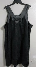MODA MUJER BUG SIN MANGAS/JERSEY NEGRO CÓCTEL. VESTIDO DE FIESTA.TALLA 22