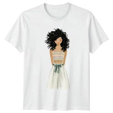 Camiseta Acuarela Arte Mujer Moda Gráfico Unisex Pelo Rizado Estilo Camiseta