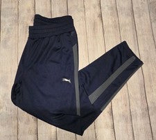 Pantalones deportivos/jogger Puma Stretchlite para hombre XL azul gris a rayas ropa de calle urbana