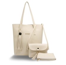 AG00612 - Juego de 3 Piezas Beige Mujer Moda Bolsos Beige